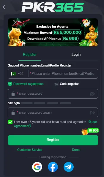 PKR365 Register